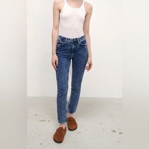 Vintage America Blues Jeans 8/29 cotton‎ spandex straight 5 pockets blue